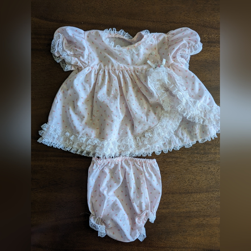Vintage baby girl matching set